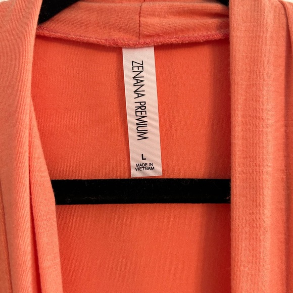 Size Large Zenana cardigan with 2 pair matching LuLaRoe TC Leggings Coral Blue - Picture 2 of 9